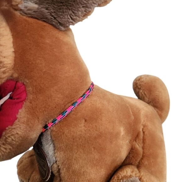 Vintage Ganz Baby Wrinkles Dog Puppy Collar Tag Plush Brown Stuffed 1981 - Picture 7 of 11